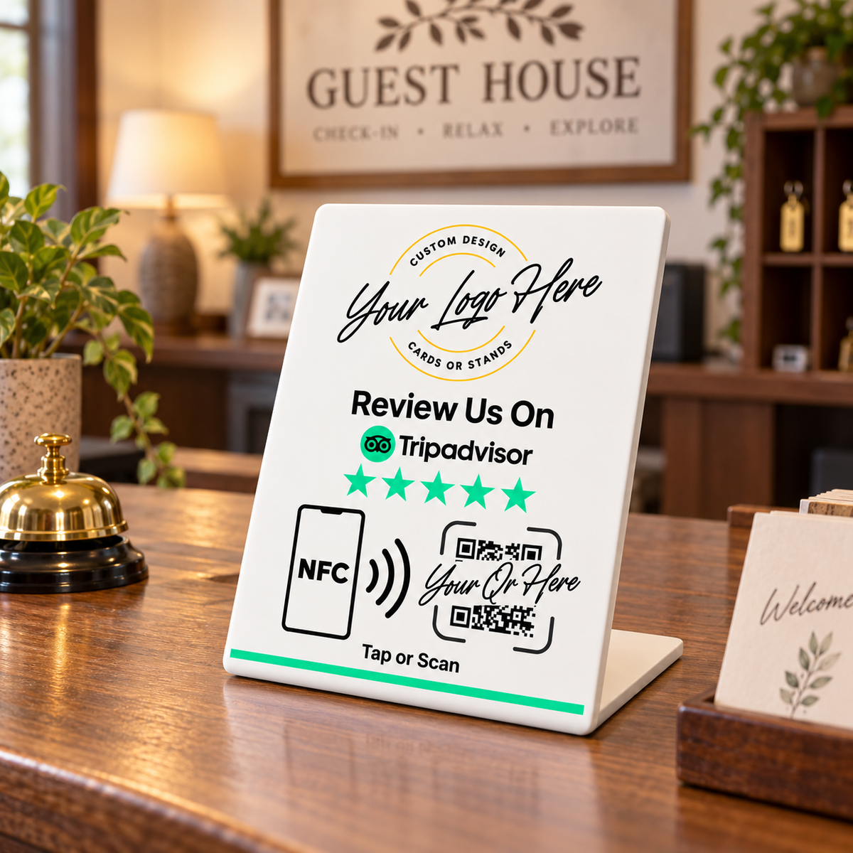 Custom Branded Tripadvisor NFC Stand