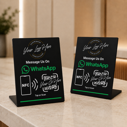 Custom Branded Whatsapp Stand (NFC + QR)