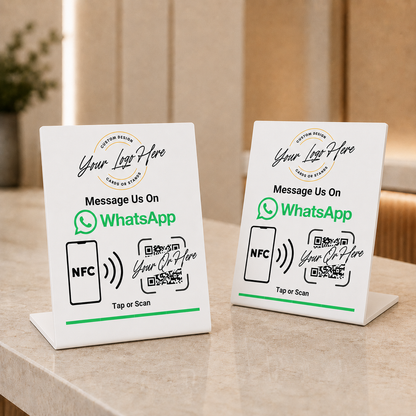 Custom Branded Whatsapp Stand (NFC + QR)