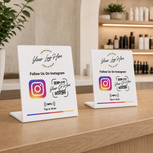 Custom Branded Instagram Stand (NFC + QR)