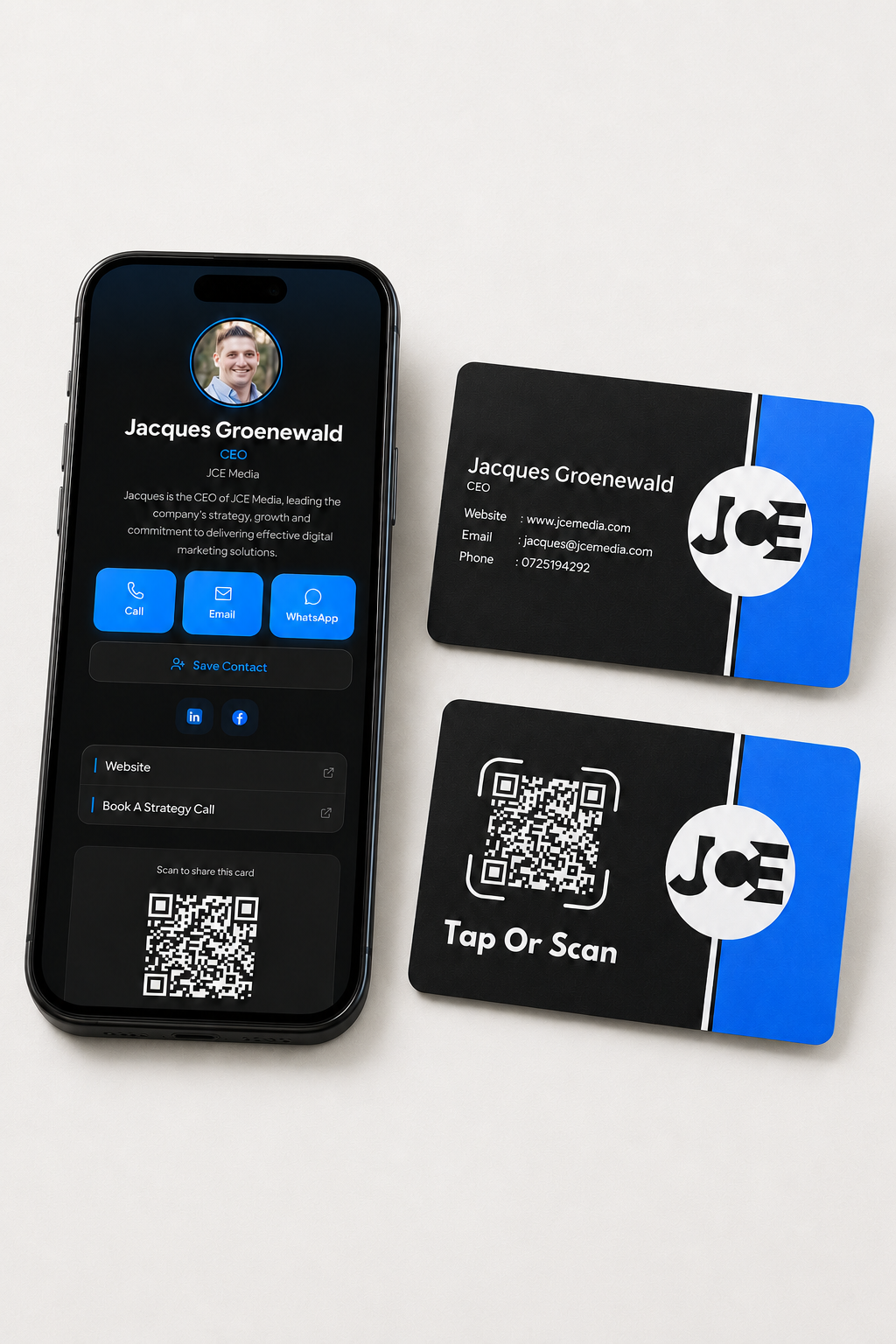 Custom Smart Business Card (QR & NFC Enabled)
