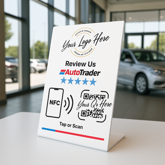 Custom Autotrader NFC & QR Stand
