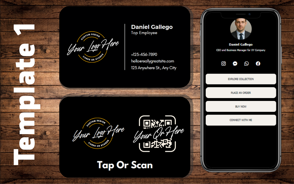 Custom Smart Business Card (QR and NFC)