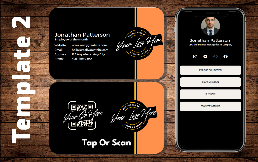 Custom Smart Business Card (QR and NFC)