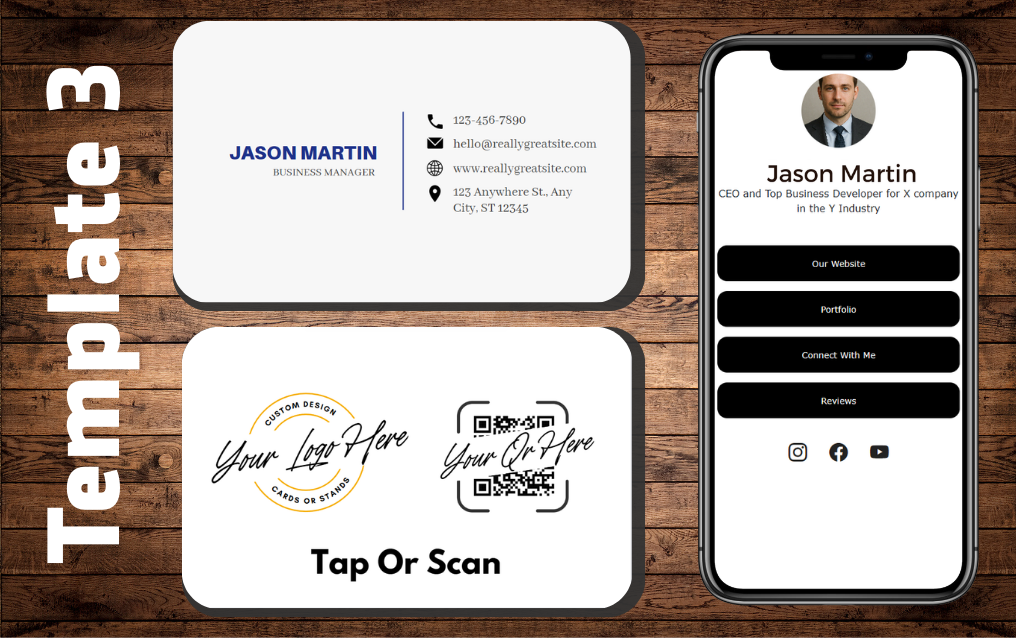 Custom Smart Business Card (QR and NFC)