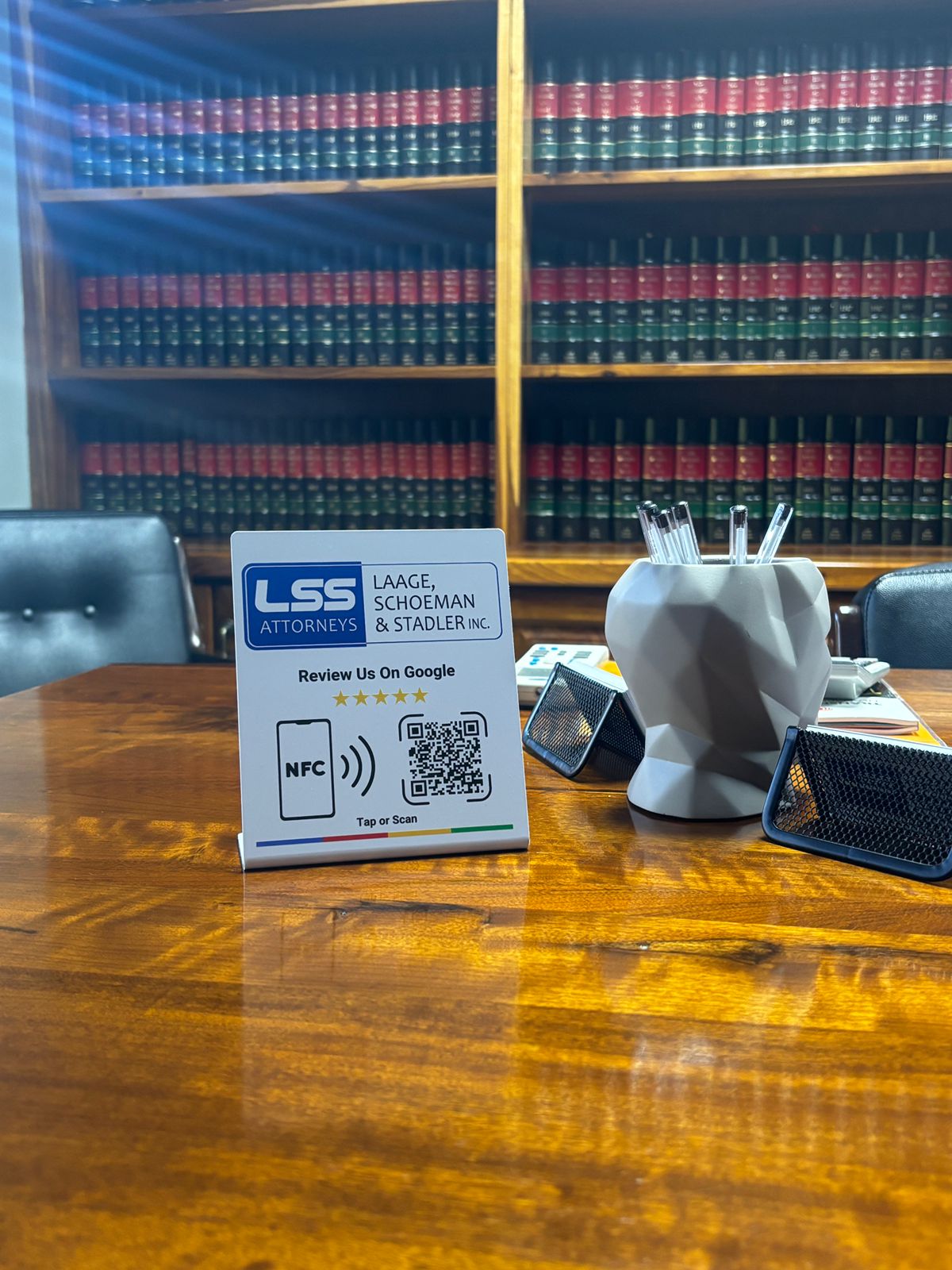 Custom Branded Google Review Stand (NFC + QR)