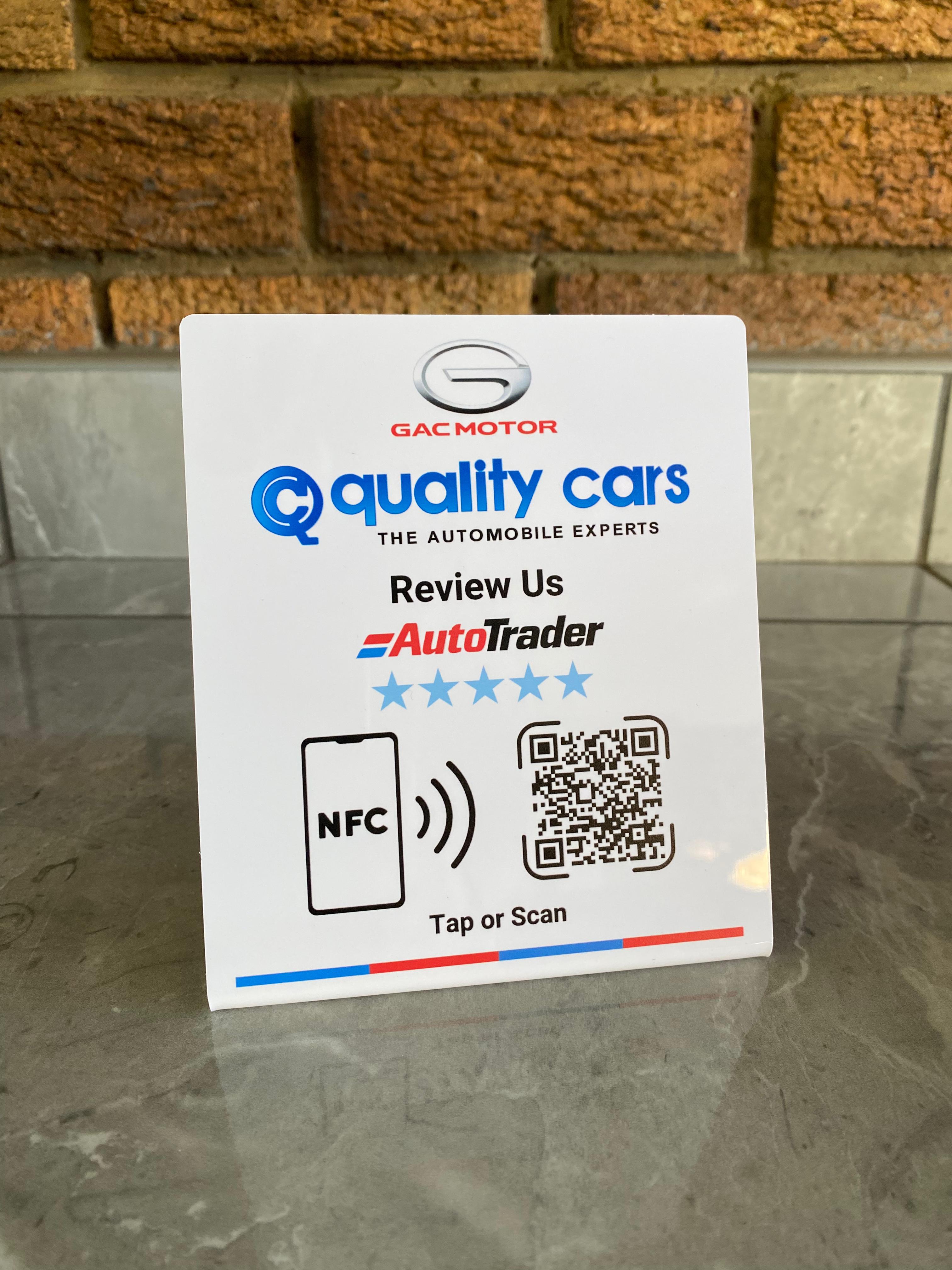 Custom Branded Google Review Stand (NFC + QR)