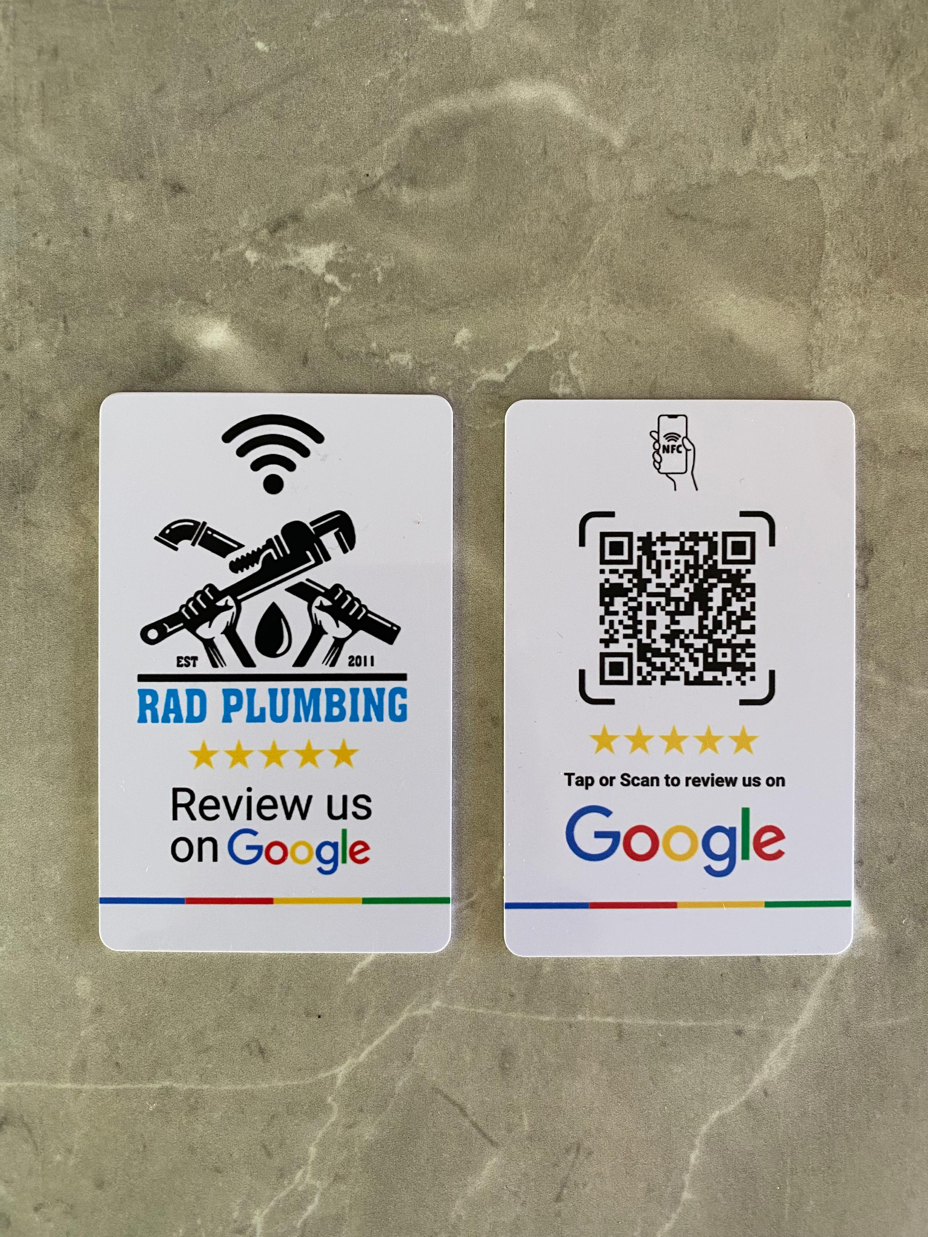 Custom Branded Google Review Card (NFC + QR)