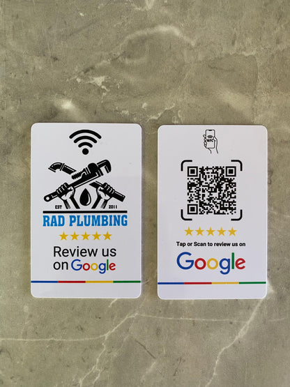 Custom Branded Google Review Card (NFC + QR)