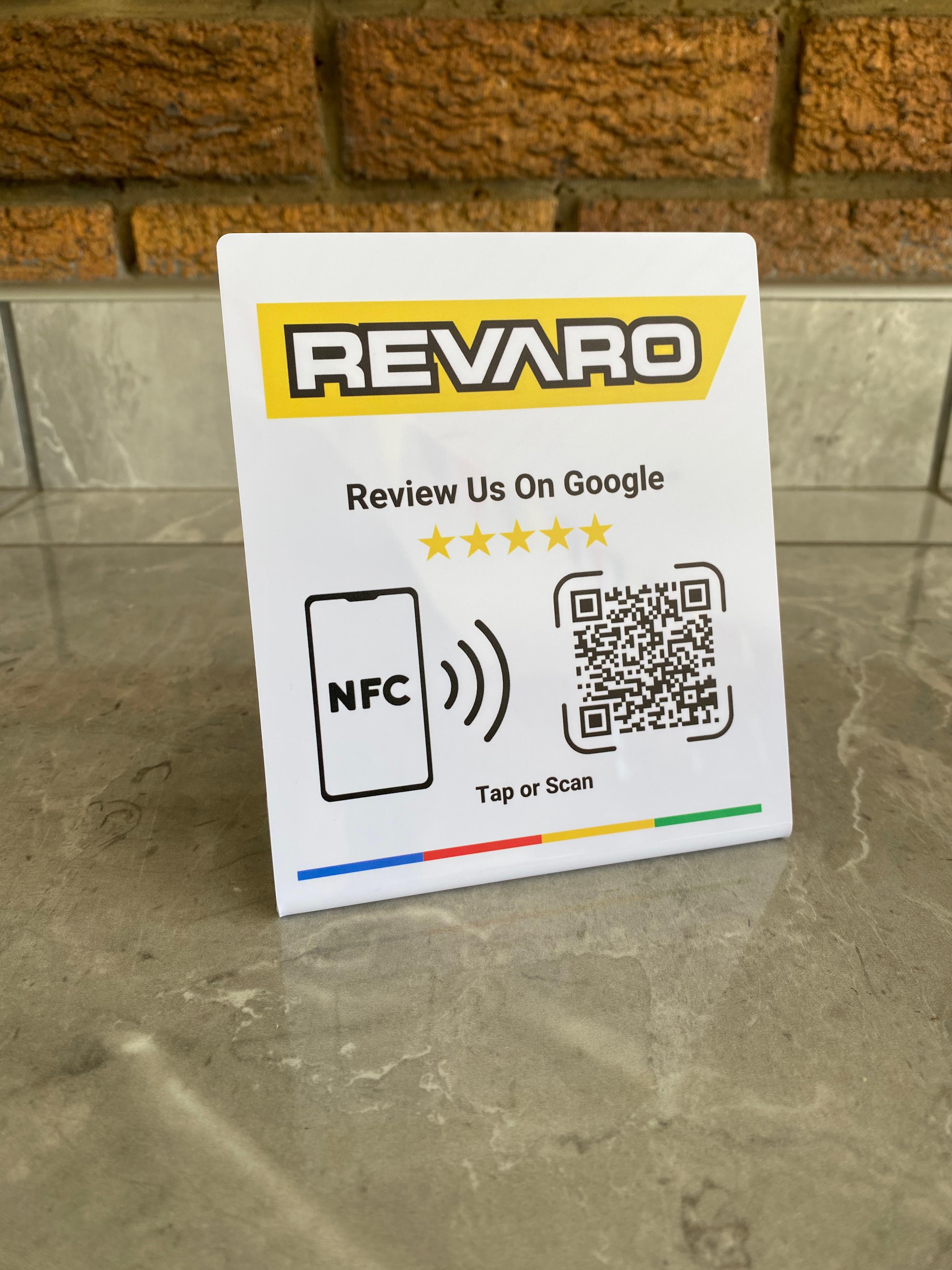 Custom Branded Google Review Stand (NFC + QR)