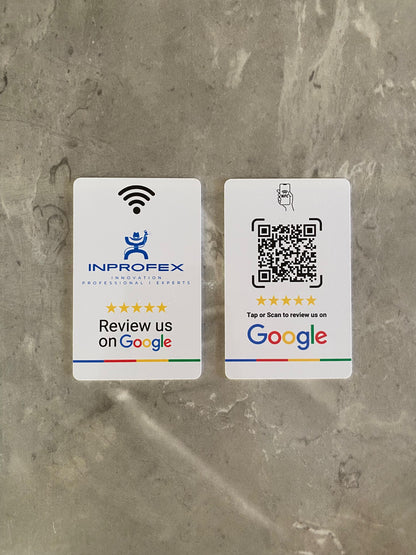 Custom Branded Google Review Card (NFC + QR)