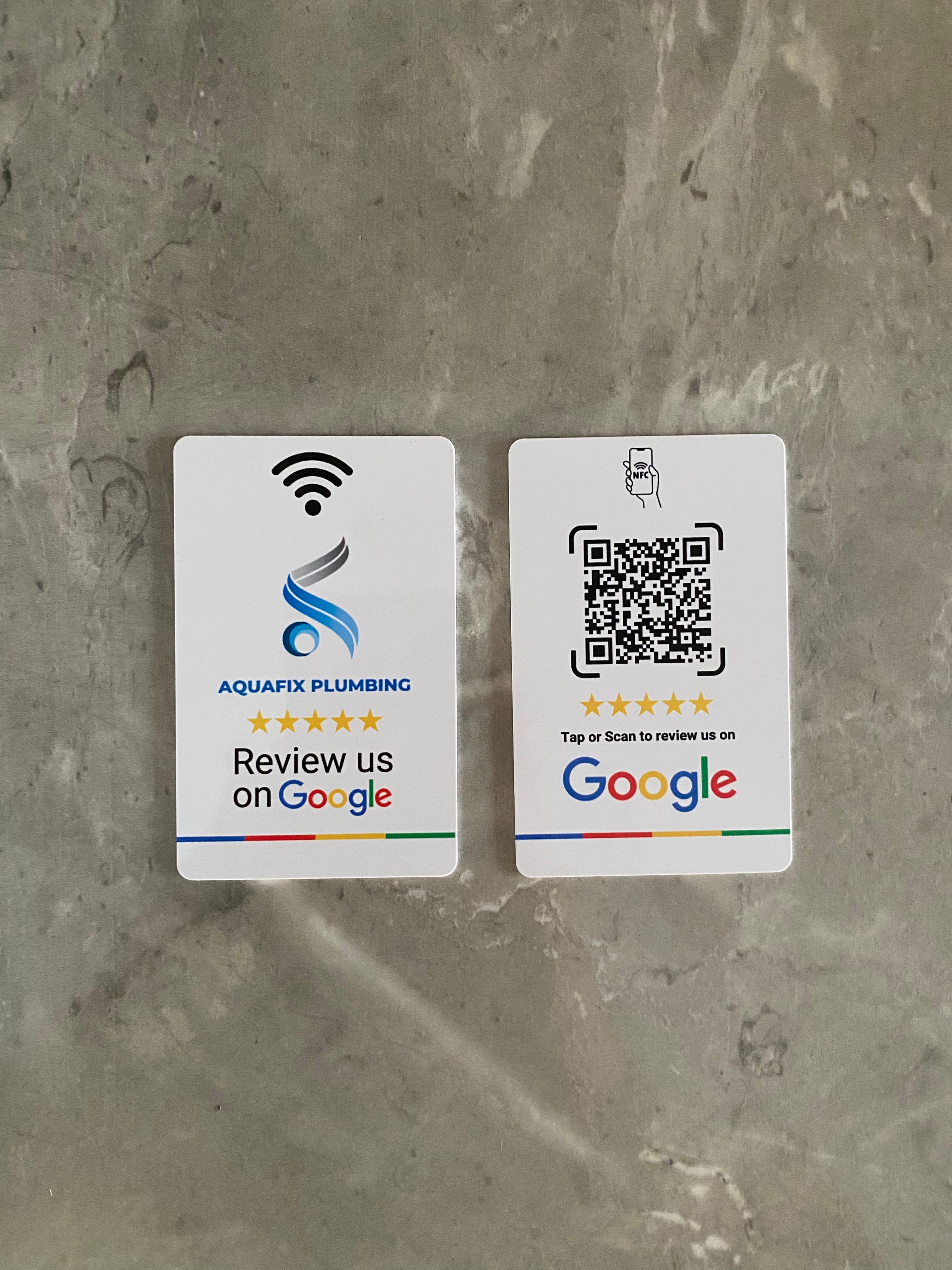 Custom Branded Google Review Card (NFC + QR)