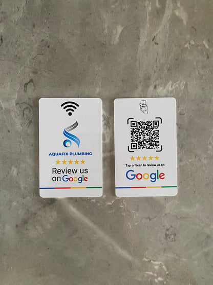 Custom Branded Google Review Card (NFC + QR)