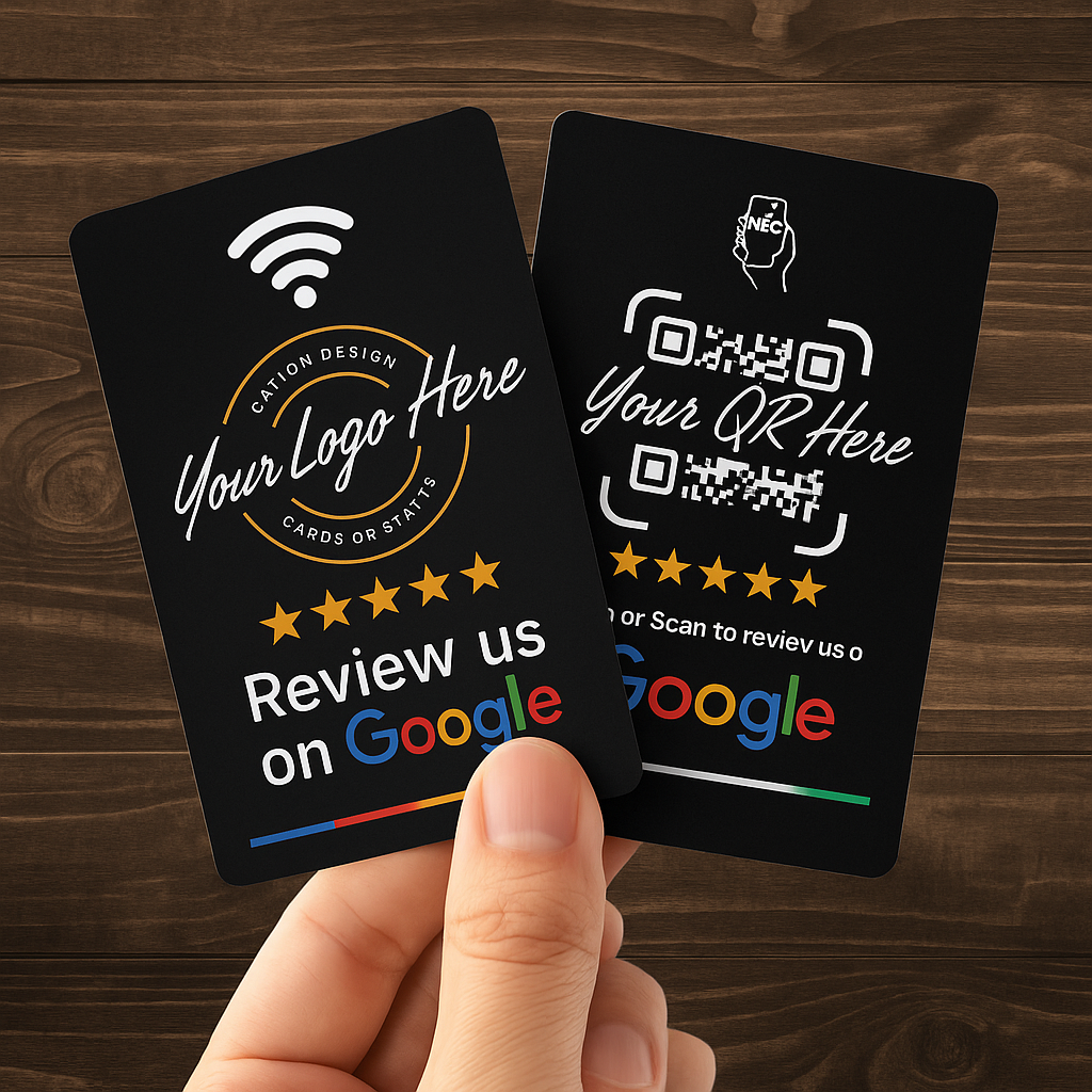Custom Branded Google Review Card (NFC + QR)